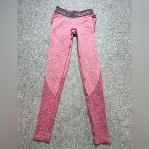 Gymshark Flex Low Rise Seamless Leggings Pink Marl Contour Size S Small